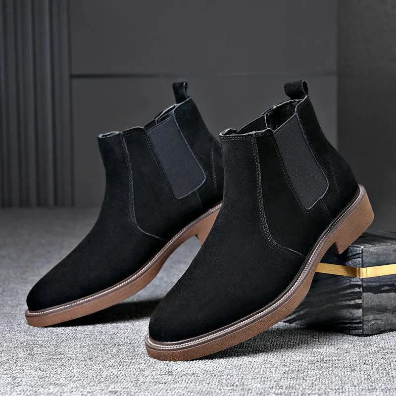 Jesolice Herren Wildleder Chelsea Stiefel – Premium Leder Slip-On Knöchel Stiefel für Freizeit und formelle Anlässe Elegante — Image 7