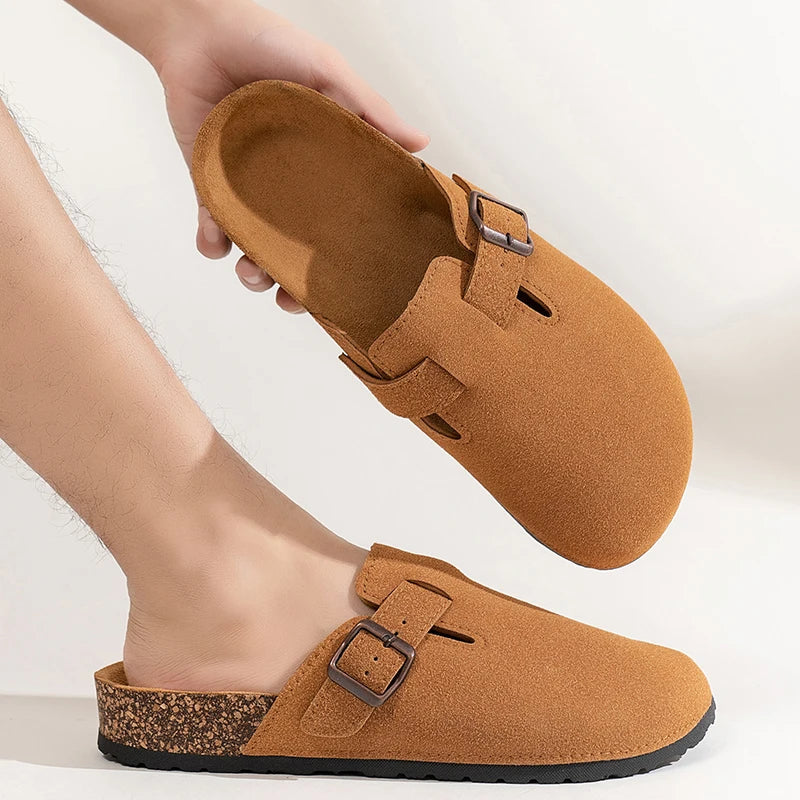 Jesolice Herren Wildleder Clogs mit Korksohle Bequem — Image 3
