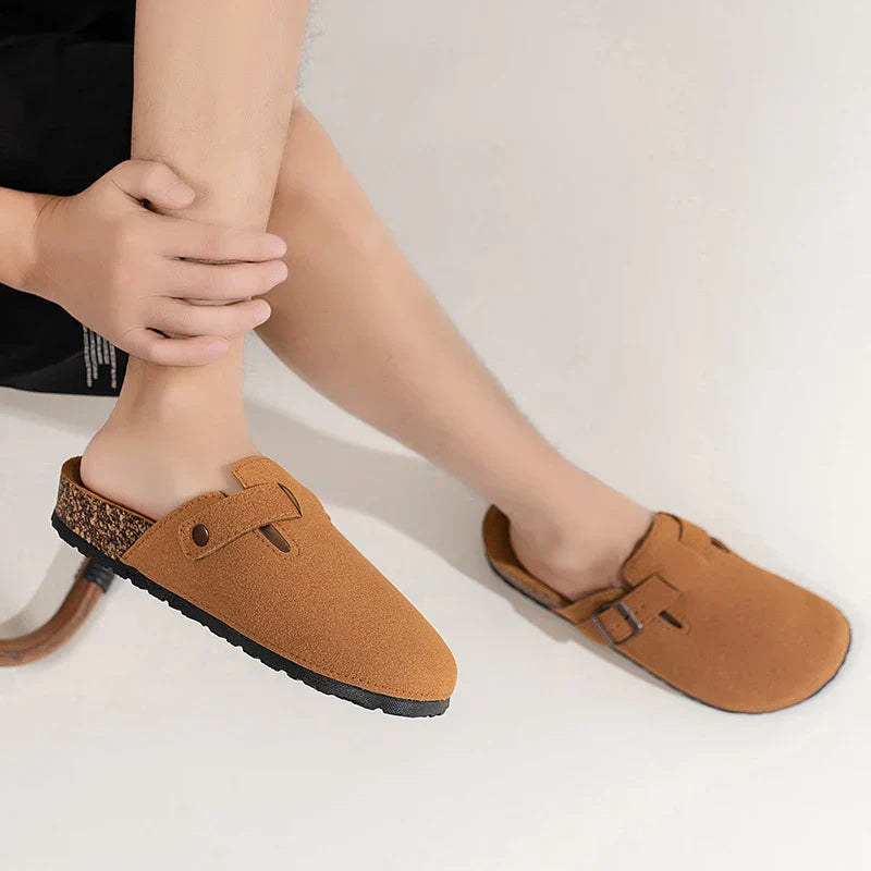 Jesolice Herren Wildleder Clogs mit Korksohle Bequem — Image 4