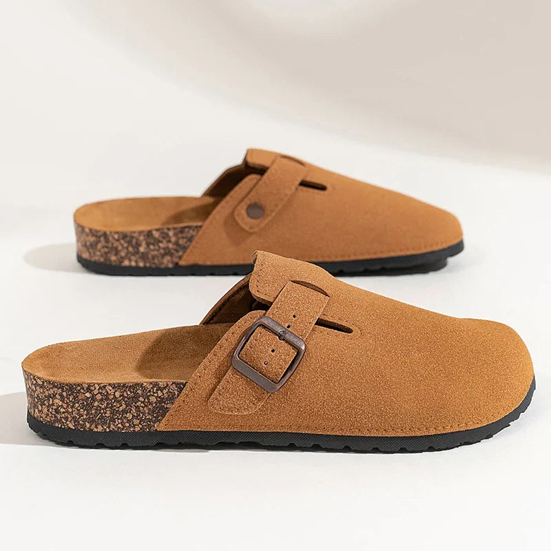 Jesolice Herren Wildleder Clogs mit Korksohle Bequem — Image 7