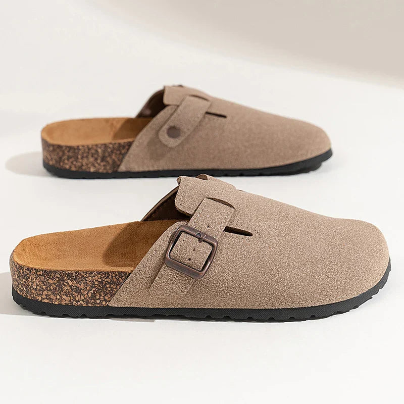 Jesolice Herren Wildleder Clogs mit Korksohle Bequem — Image 9