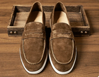Jesolice Herren Wildleder Penny Loafers – Klassische Slipper mit Bequemer Gummisohle für Business Casual Elegant — Image 3