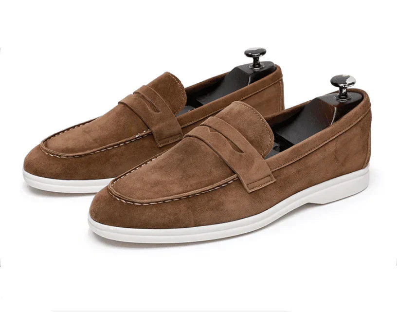 Jesolice Herren Wildleder Penny Loafers – Klassische Slipper mit Bequemer Gummisohle für Business Casual Elegant — Image 5