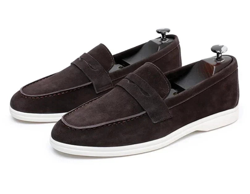Jesolice Herren Wildleder Penny Loafers – Klassische Slipper mit Bequemer Gummisohle für Business Casual Elegant — Image 6