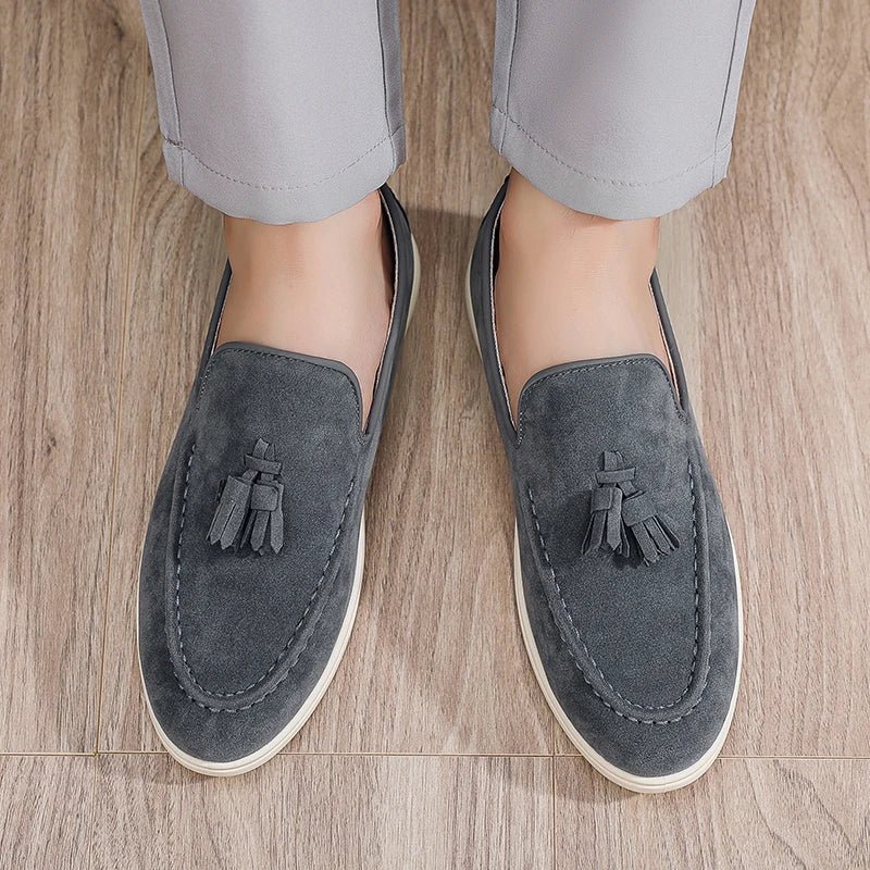 Jesolice Herren Wildleder Quasten Slipper – Klassische Slip-On Dress Schuhe mit Bequemer Sohle für Freizeit und Formalitäten, Elegante — Image 4