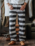Jesolice Vintage Hose | Breite Gestreifte Canvas Baumwolle, Strapazierfähig und Stilvoll 16 oz. — Main Image