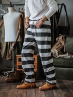 Jesolice Vintage Hose | Breite Gestreifte Canvas Baumwolle, Strapazierfähig und Stilvoll 16 oz. — Image 3