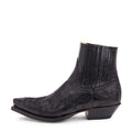 Jesolice Western Leder Stiefeletten - Schwarz & Braun, Cowboy Stil, Herren Größen, Elegant — Main Image