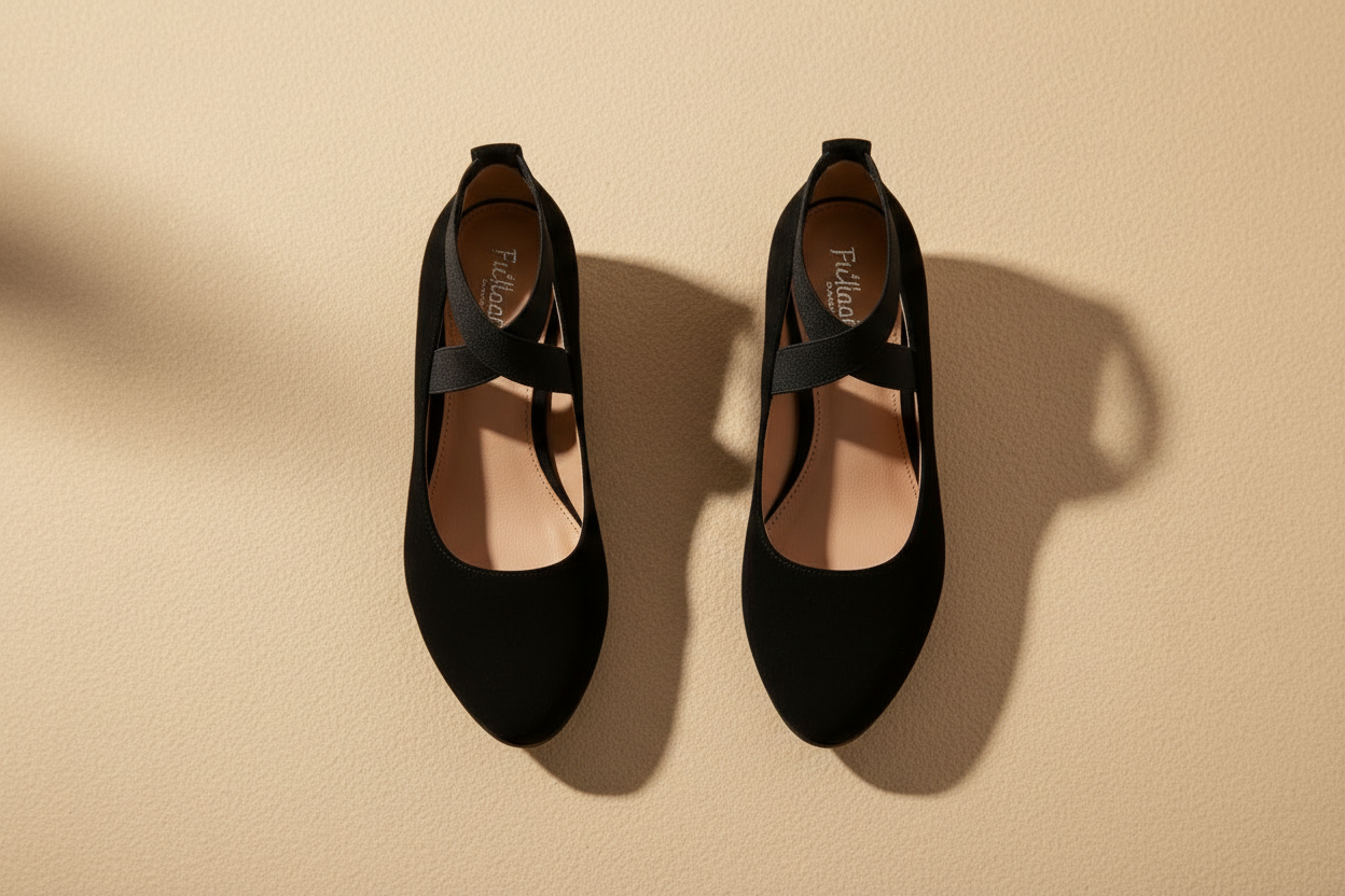 Lunara Ballerinas in Schwarz — Image 3