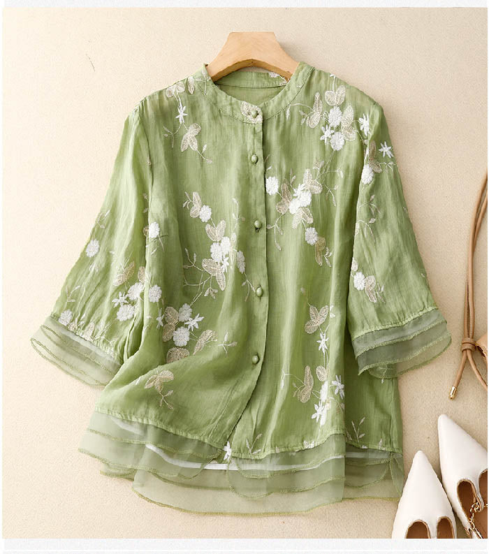 Lunara Bluse in Grün — Main Image