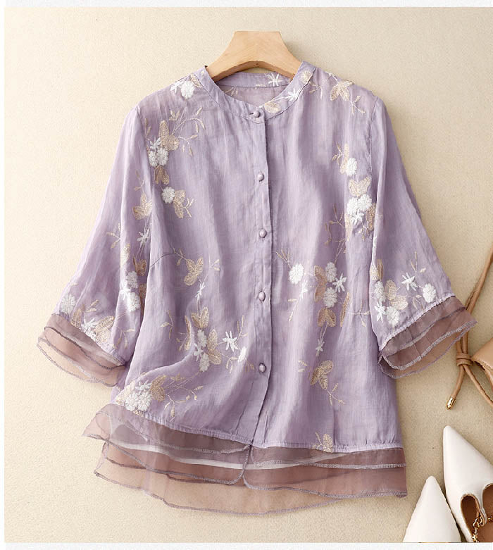 Lunara Bluse in Grün — Image 6