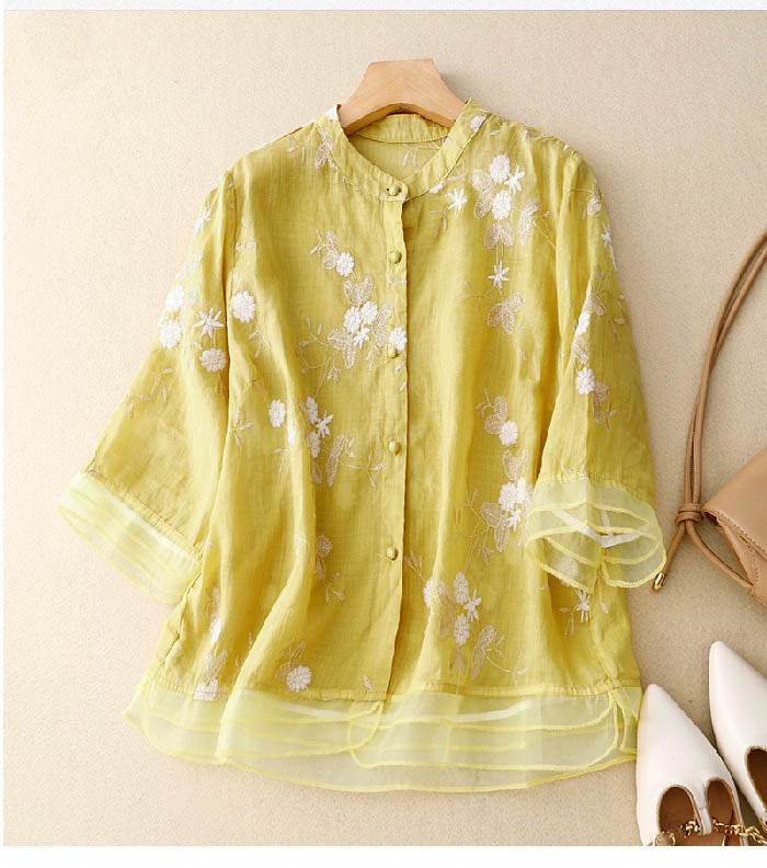 Lunara Bluse in Grün — Image 7