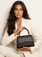 Lunara Handtasche in Schwarz und Beige — Main Image