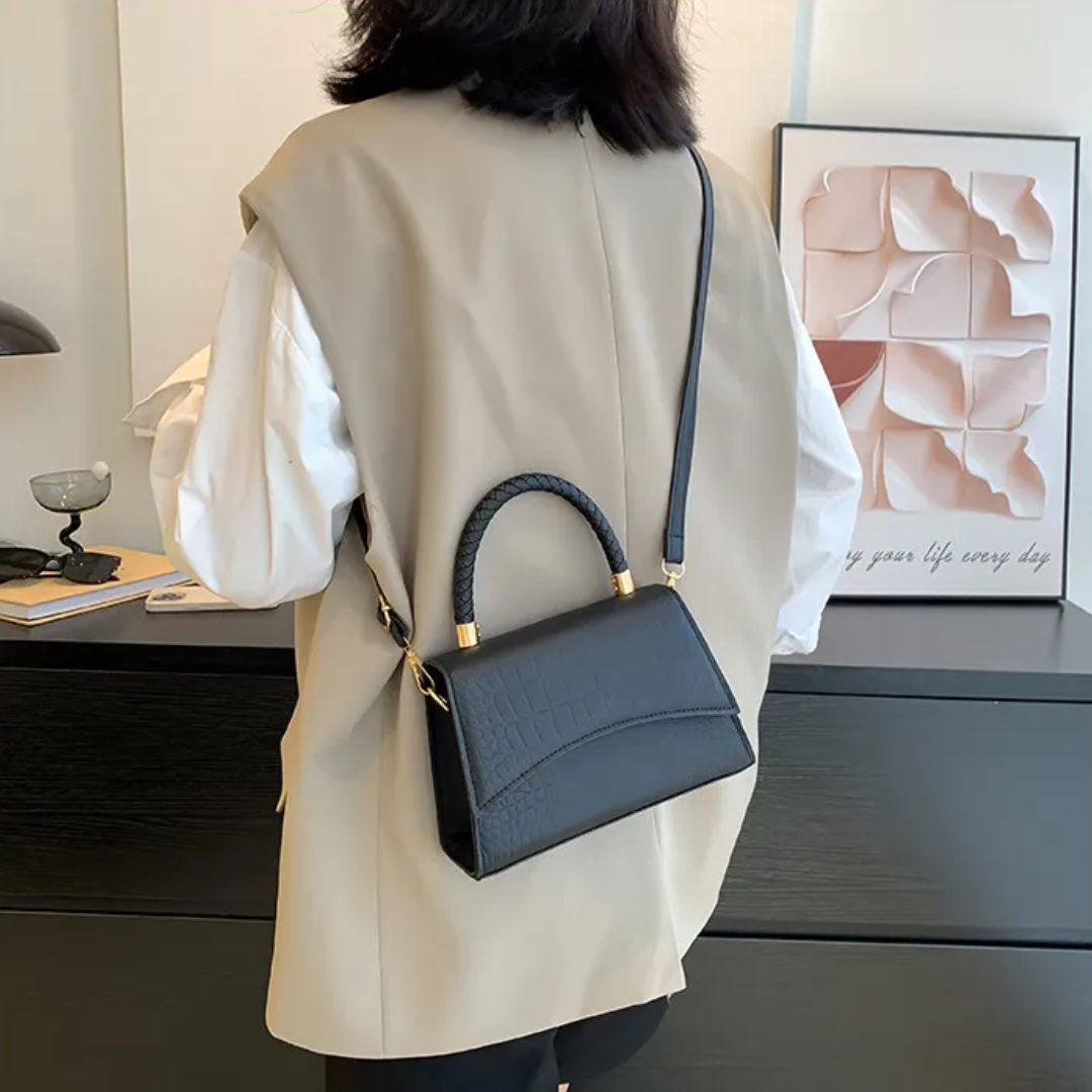 Lunara Handtasche in Schwarz und Beige — Image 5