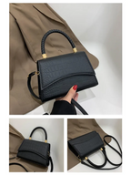 Lunara Handtasche in Schwarz und Beige — Image 8