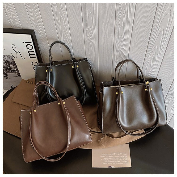Lunara Damen Handtasche in Braun und Schwarz — Main Image