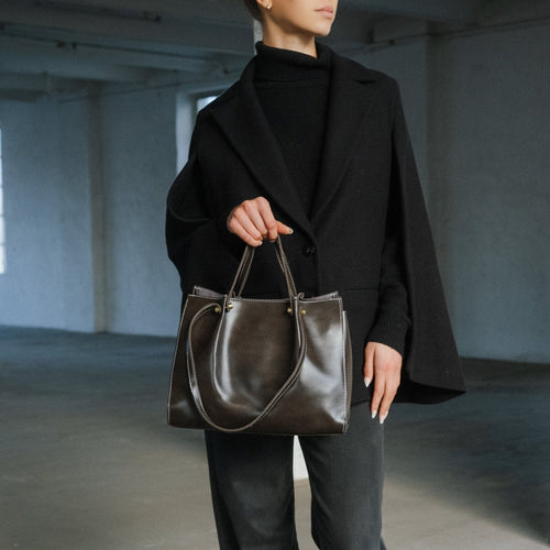 Lunara Damen Handtasche in Braun und Schwarz — Image 2