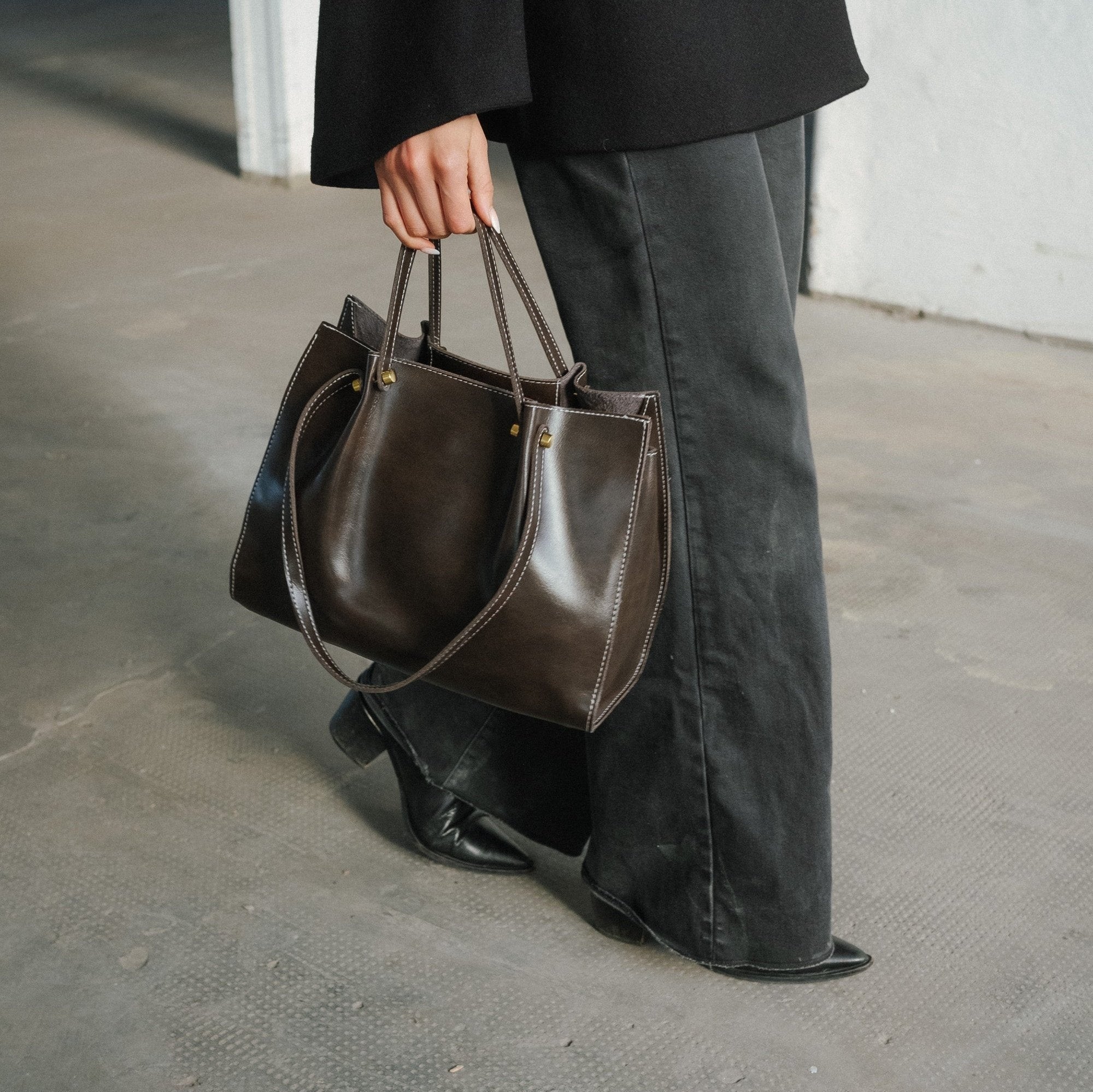 Lunara Damen Handtasche in Braun und Schwarz — Image 6