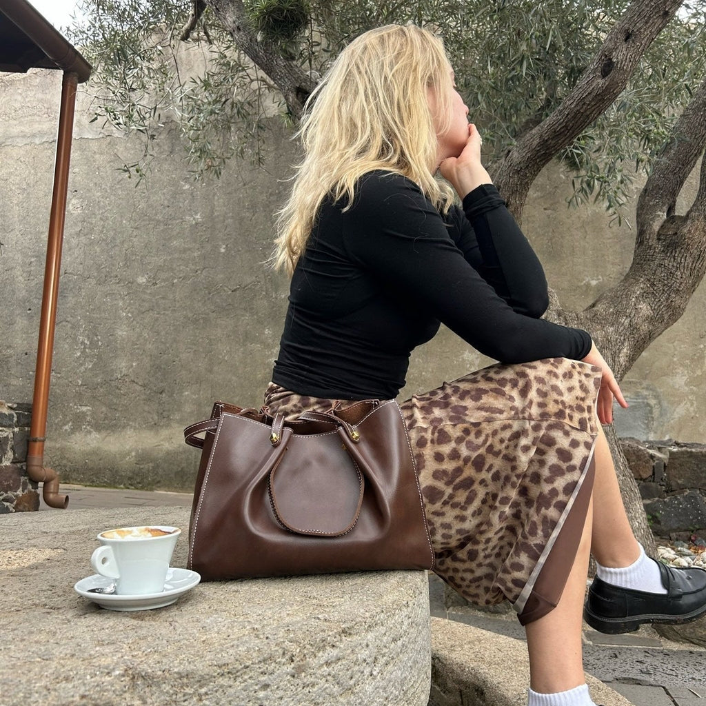 Lunara Damen Handtasche in Braun und Schwarz — Image 9