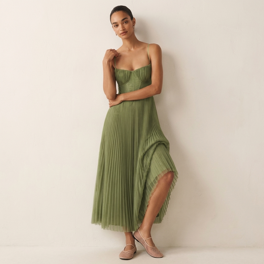 Lunara Maxikleid in Grün — Main Image