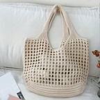 Lunara Netz Einkaufstasche in Beige — Main Image