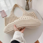 Lunara Netz Einkaufstasche in Beige — Image 9