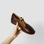 Lunara Damen T-Riemen Schuhe in Schwarz, Braun, Beige — Image 11