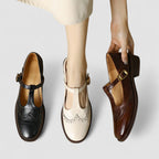 Lunara Damen T-Riemen Schuhe in Schwarz, Braun, Beige — Image 2