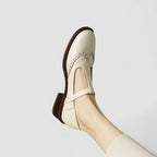 Lunara Damen T-Riemen Schuhe in Schwarz, Braun, Beige — Image 3