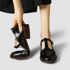 Lunara Damen T-Riemen Schuhe in Schwarz, Braun, Beige — Image 5