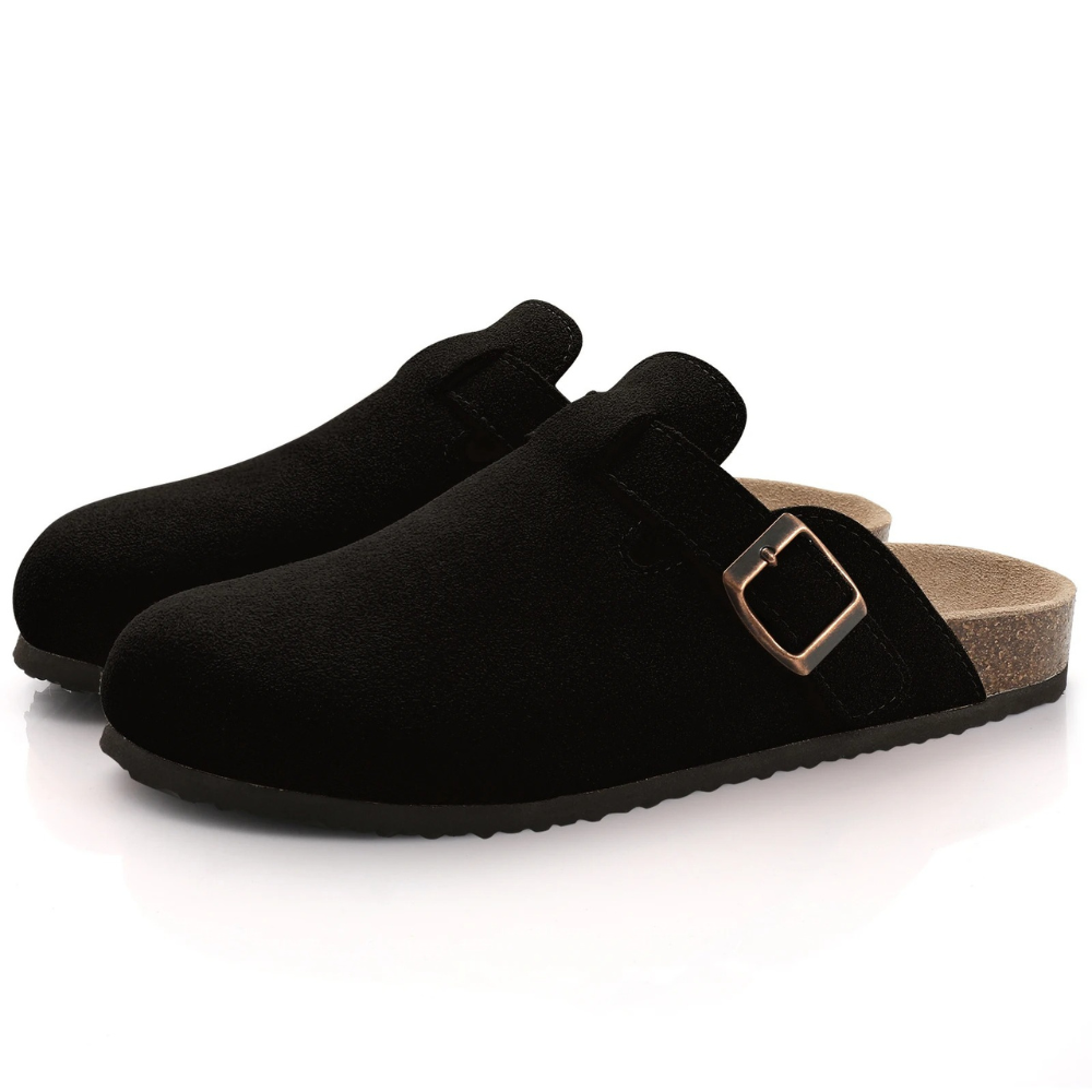Marke Damen Clogs aus Wildleder in Beige — Image 2