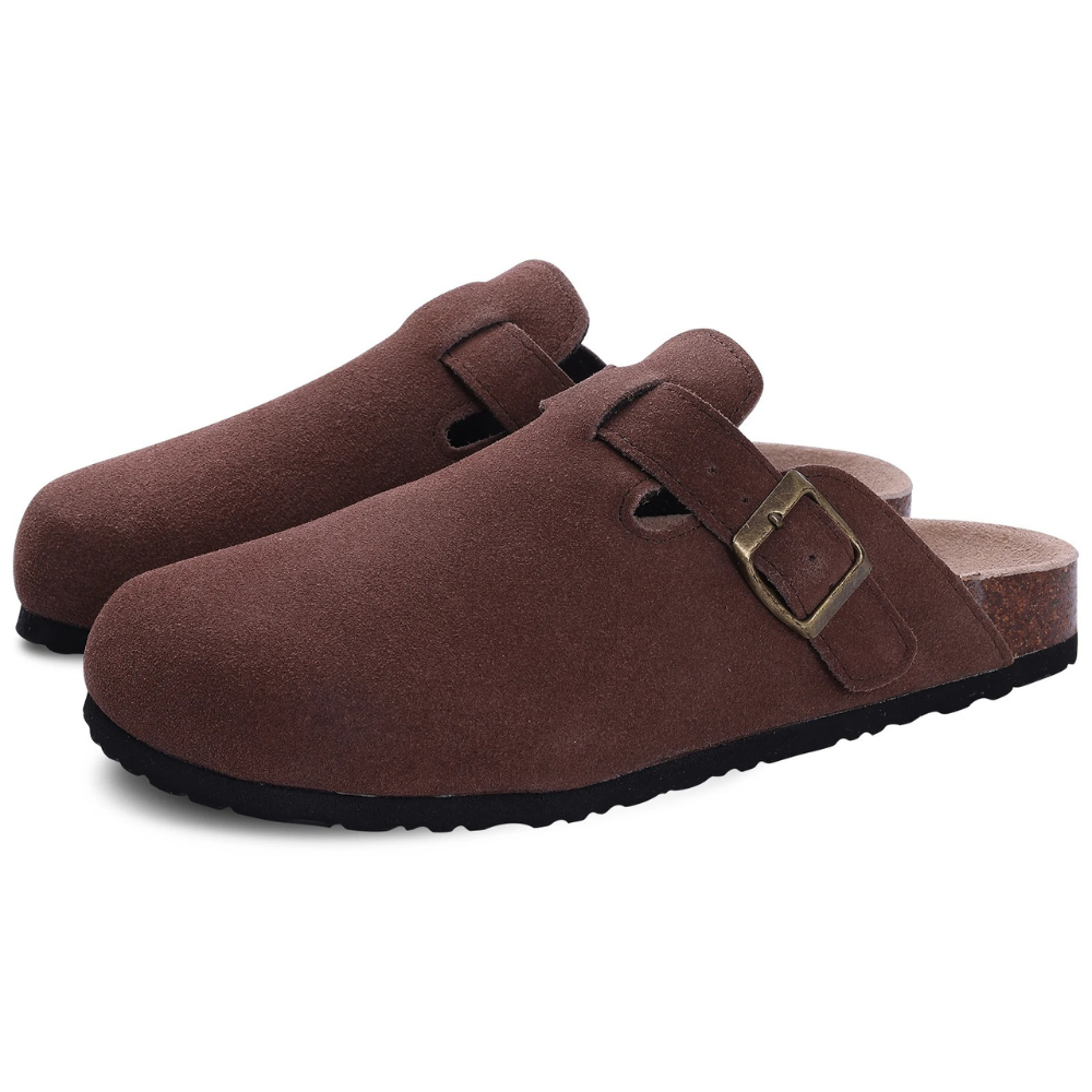 Marke Damen Clogs aus Wildleder in Beige — Image 5