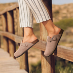 Marke Damen Clogs aus Wildleder in Beige — Image 7