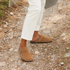 Marke Damen Clogs aus Wildleder in Beige — Image 8