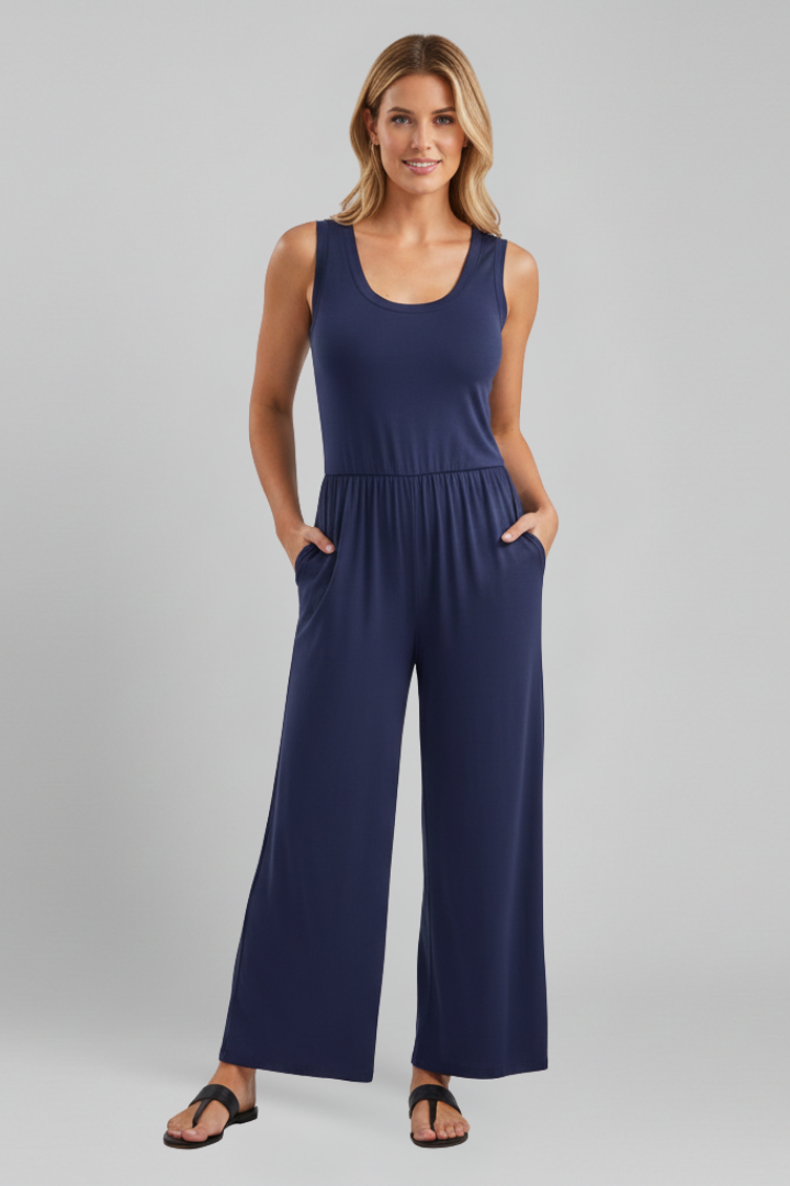 Marke Damen Jumpsuit in Navy Blau — Image 2