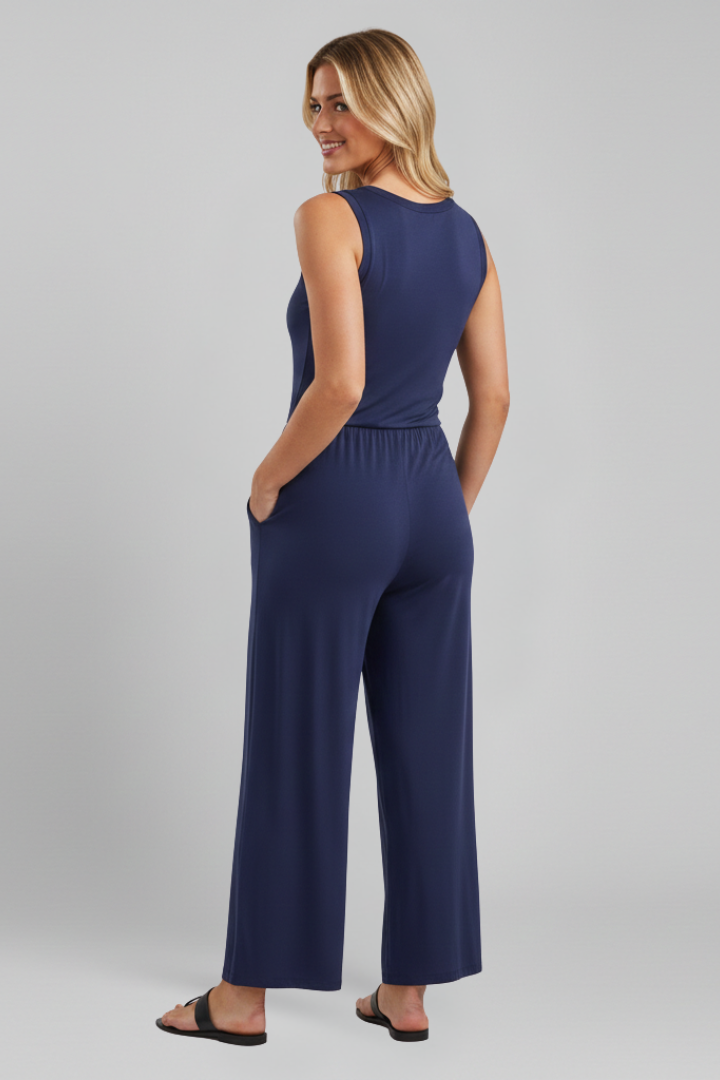 Marke Damen Jumpsuit in Navy Blau — Image 3