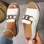 Marke Damen Sandalen in Weiß, Beige, Grau, Schwarz — Main Image