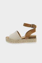 Marke Sandalen Damen in Beige, Braun, Schwarz und Schlangenlederoptik — Image 2