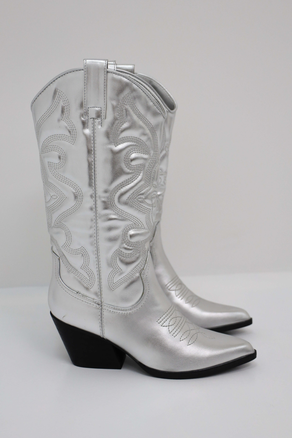 Marke Western Stiefel in Weiß, Schwarz, Silber, Rosa — Image 6