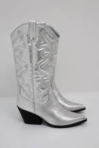 Marke Western Stiefel in Weiß, Schwarz, Silber, Rosa — Image 6