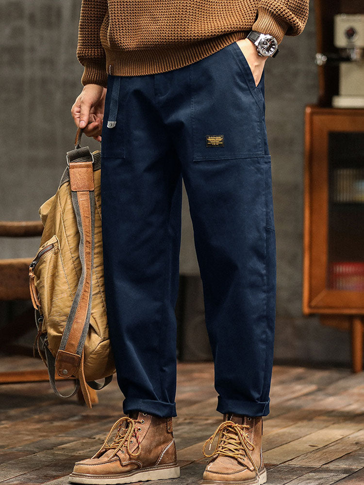 Maverick Herren Cargo-Hose | 97% Baumwollmischung, Vintage-inspiriert Schwarz, Bequem — Image 10