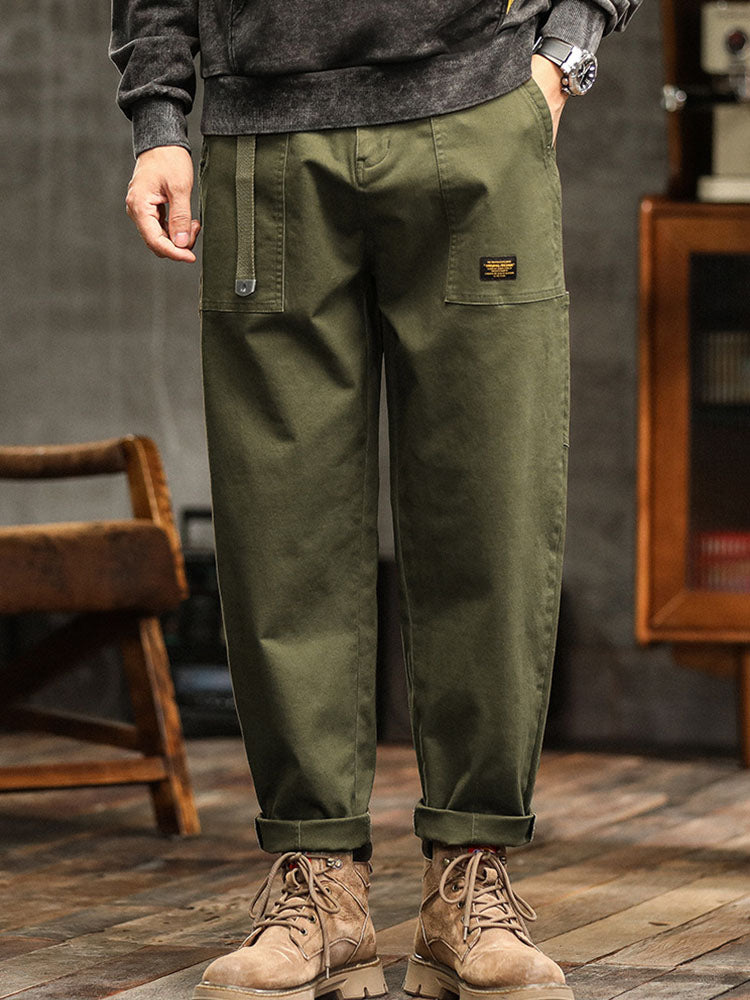 Maverick Herren Cargo-Hose | 97% Baumwollmischung, Vintage-inspiriert Schwarz, Bequem — Image 6