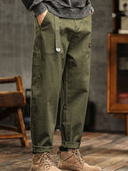 Maverick Herren Cargo-Hose | 97% Baumwollmischung, Vintage-inspiriert Schwarz, Bequem — Image 7