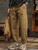 Maverick Herren Cargo-Hose | 97% Baumwollmischung, Vintage-inspiriert Schwarz, Bequem — Image 8