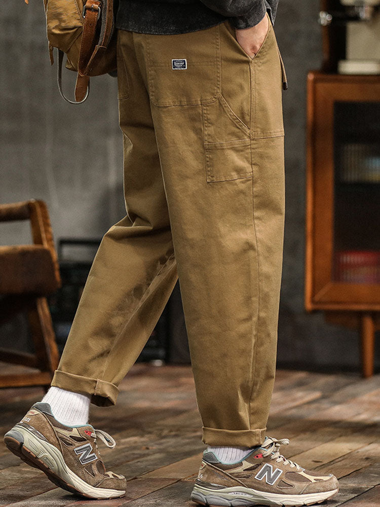 Maverick Herren Cargo-Hose | 97% Baumwollmischung, Vintage-inspiriert Schwarz, Bequem — Image 9