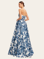 Luxus Ballkleid Trägerlos Floral Elegant Design — Image 3