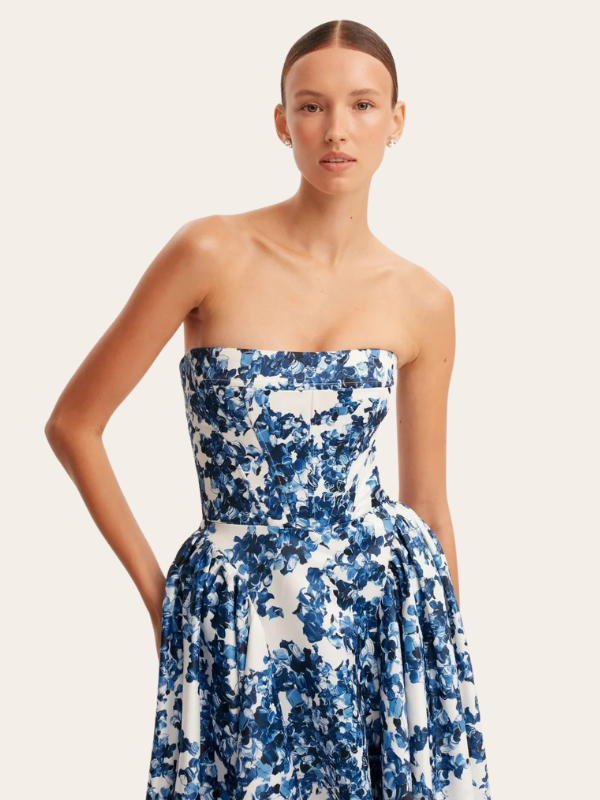 Luxus Ballkleid Trägerlos Floral Elegant Design — Image 4