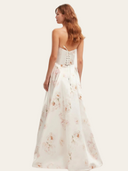 Luxus Ballkleid Trägerlos Floral Elegant Design — Image 8