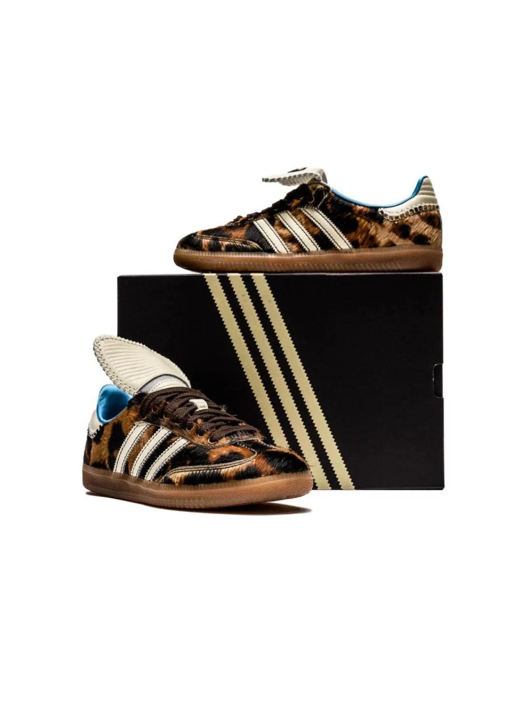 Adidas Samba Nylon Wales Bonner in Dunkelbraun mit Leopardenmuster 6