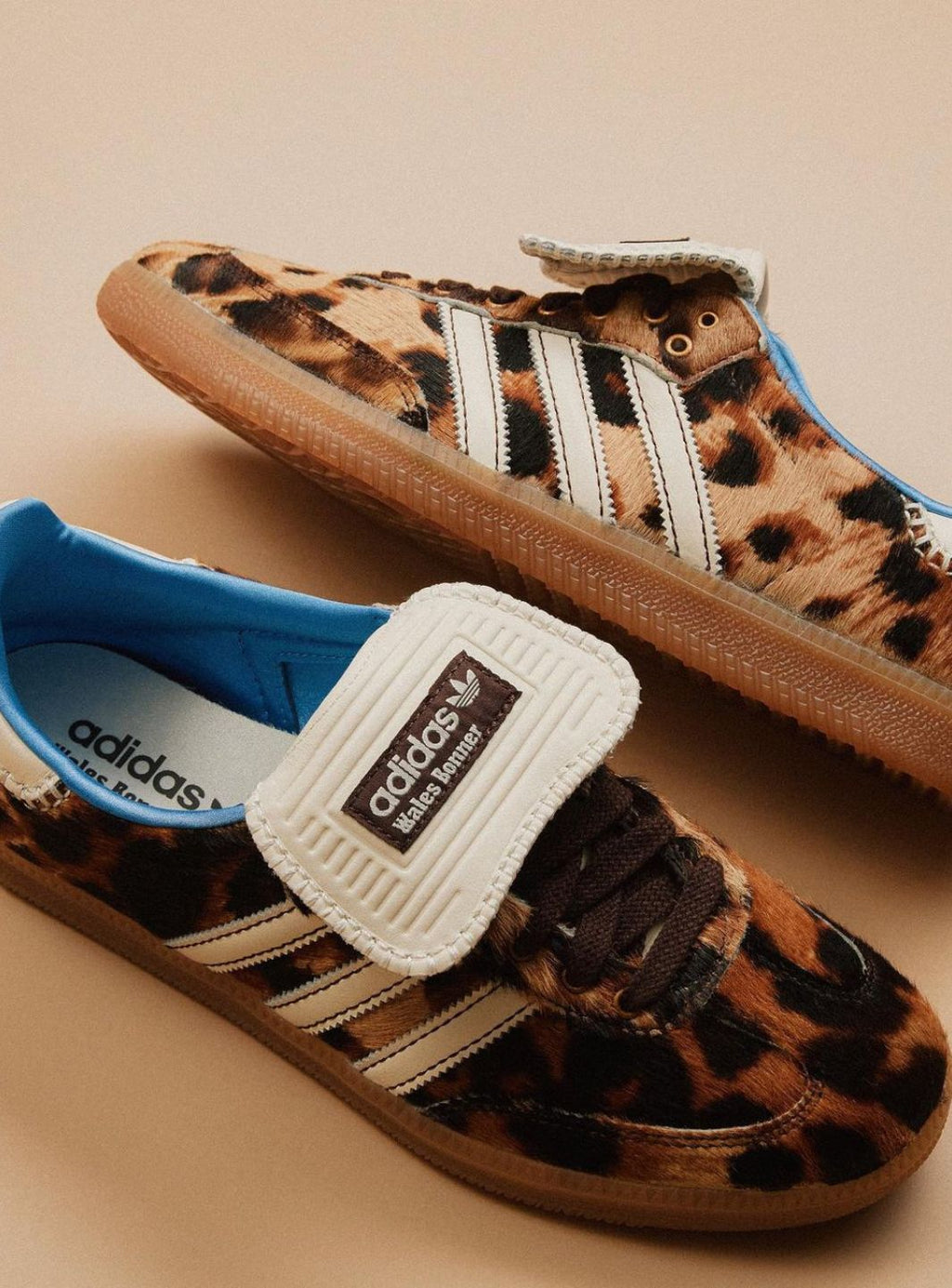 Adidas Samba Nylon Wales Bonner in Dunkelbraun mit Leopardenmuster 8